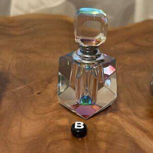 Iridescent Crystal Perfume Bottles – Decorative Vanity Collectibles